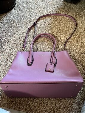 kate spade Pink Leather Satchel with Detachable Strap